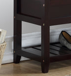 Rouen Seating Bench with Shoe Storage, Espresso - Grand Goldman Shop
