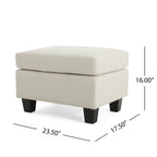 Upholstered Ottoman, Beige - Grand Goldman Shop