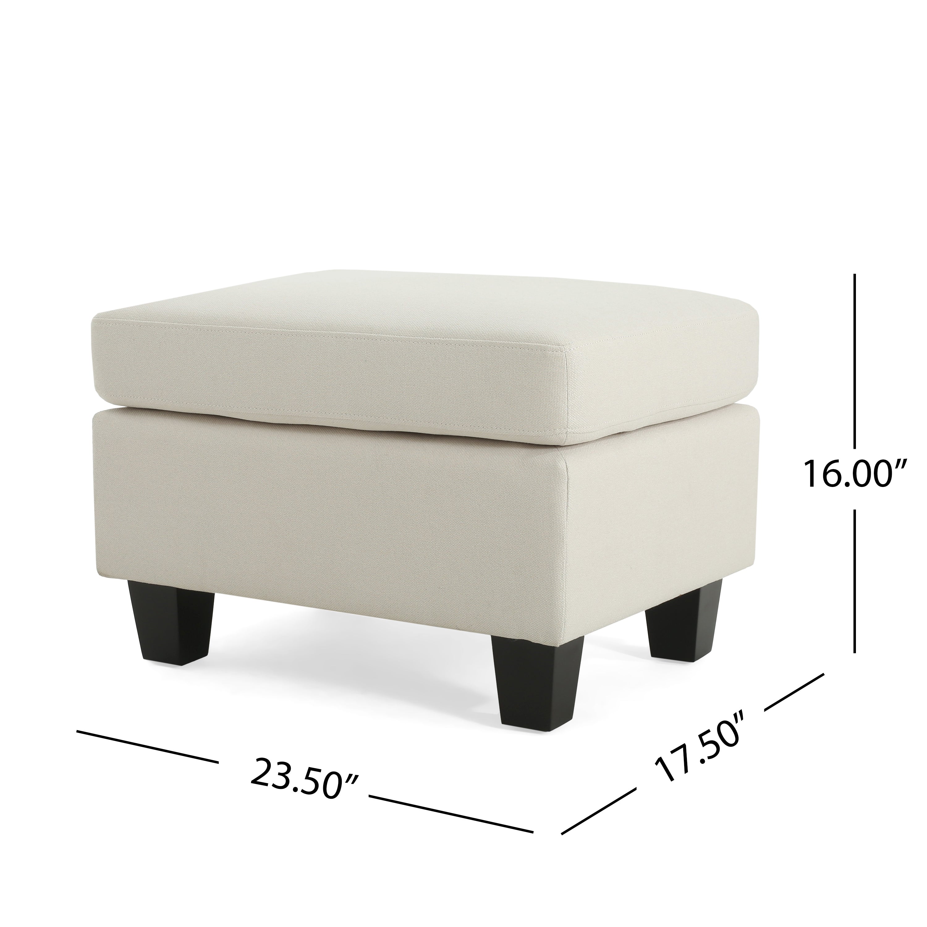 Upholstered Ottoman, Beige - Grand Goldman Shop