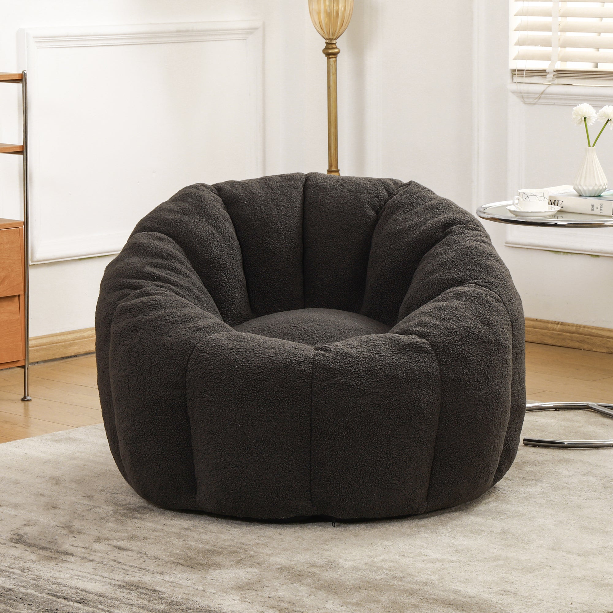 Bean Bag Chair, Bean Bag Sofa Chair with Armrests Stuffed High-Density Foam, Lazy Sofa Comfy Chairs BeanBag Chair for Adults in Living Room,Bedroom Reading - Grand Goldman Shop