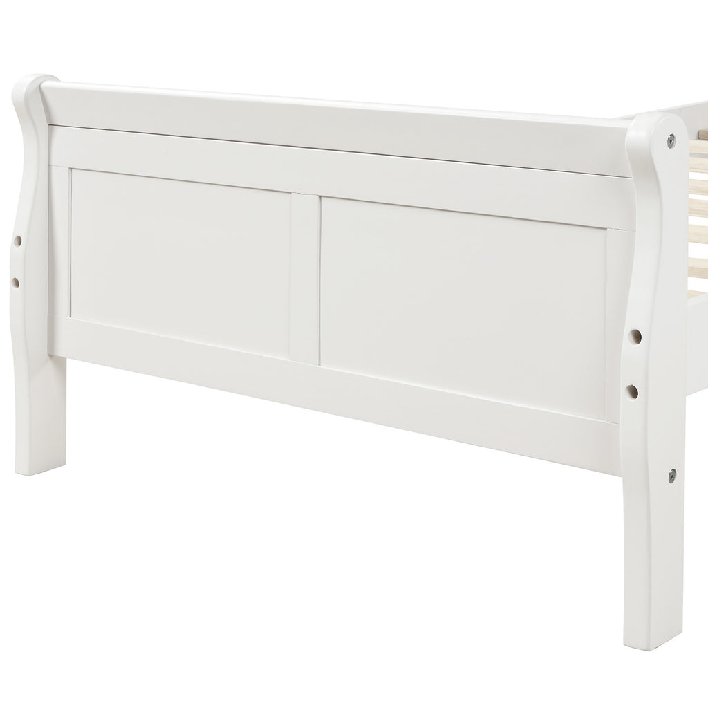 Minimalist Wood Platform Bed Twin Mattress Foundation with Headboard Footboard Solid Wood Support - Grand Goldman Shop
