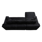 106.3' Cloud Modular Sectional Sofa Couch with L-Shape Chaise, Modern Minimalist Upholstered Couches for Living Room Bedroom, Deep Seat Corner Couch, No Assembly Required - Grand Goldman Shop