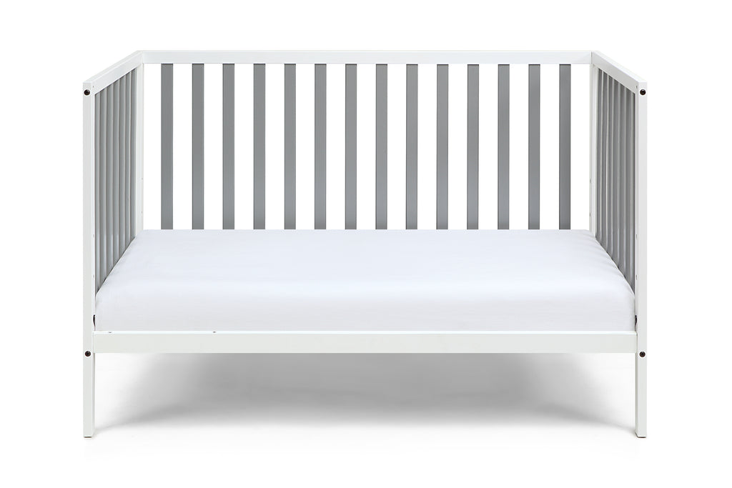 Deux Remi 3-in-1 Convertible Island Crib White/Gray - Grand Goldman