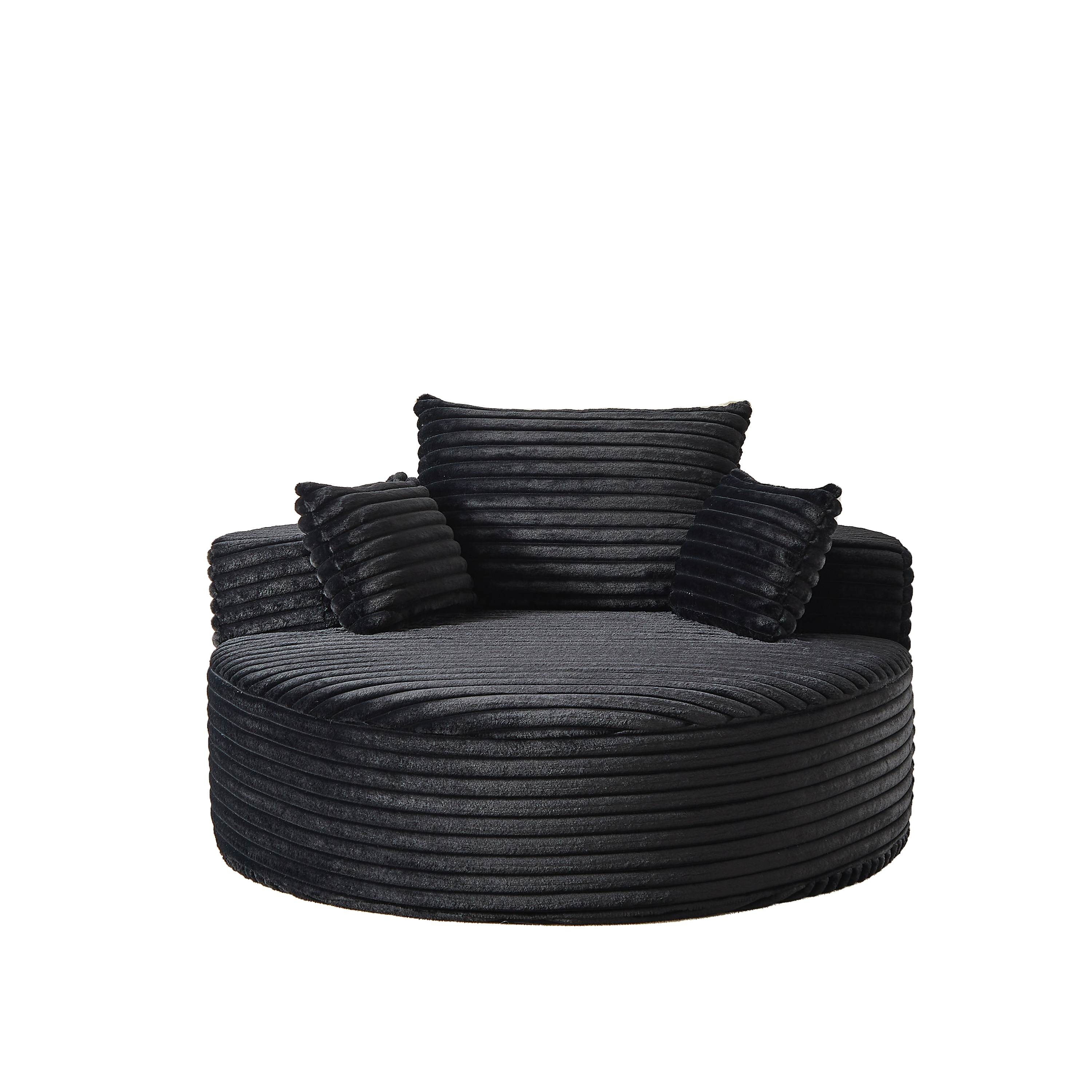 55'L Corduroy Sponge single sofa,No Assembly Required,Fluffy Modern Sleeper Chair for Living room, Bedroom, Lounge and Projection Room(Not a swivel chair.) - Grand Goldman Shop