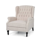 Push Back Recliner Chair Fabric Lounge Armchair Pushback Recliner with Rivet Decoration Wingback Single Sofa Chair with Padded Seat for Living Room, Bedroom 33.25D x 37.75W x 42.5H in - Grand Goldman Shop
