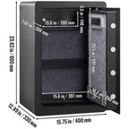 Safe 2.2 Cubic Feet Home Safe Steel for Cash Gold 15.75x13x23.6 inch - Grand Goldman