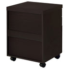 Cappuccino 3-Drawer File Cabinet with Modern Silver Hardware, Brown Wood Finish, Compact Office Storage for Home and Studio -