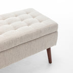 Storage Bench with Storage Bench for Bedroom End of Bed Bench Foot of Bed Bench Entryway Bench Storage Ottoman Bench 43.7' W x 18.1' D Off White Bench - Grand Goldman Shop