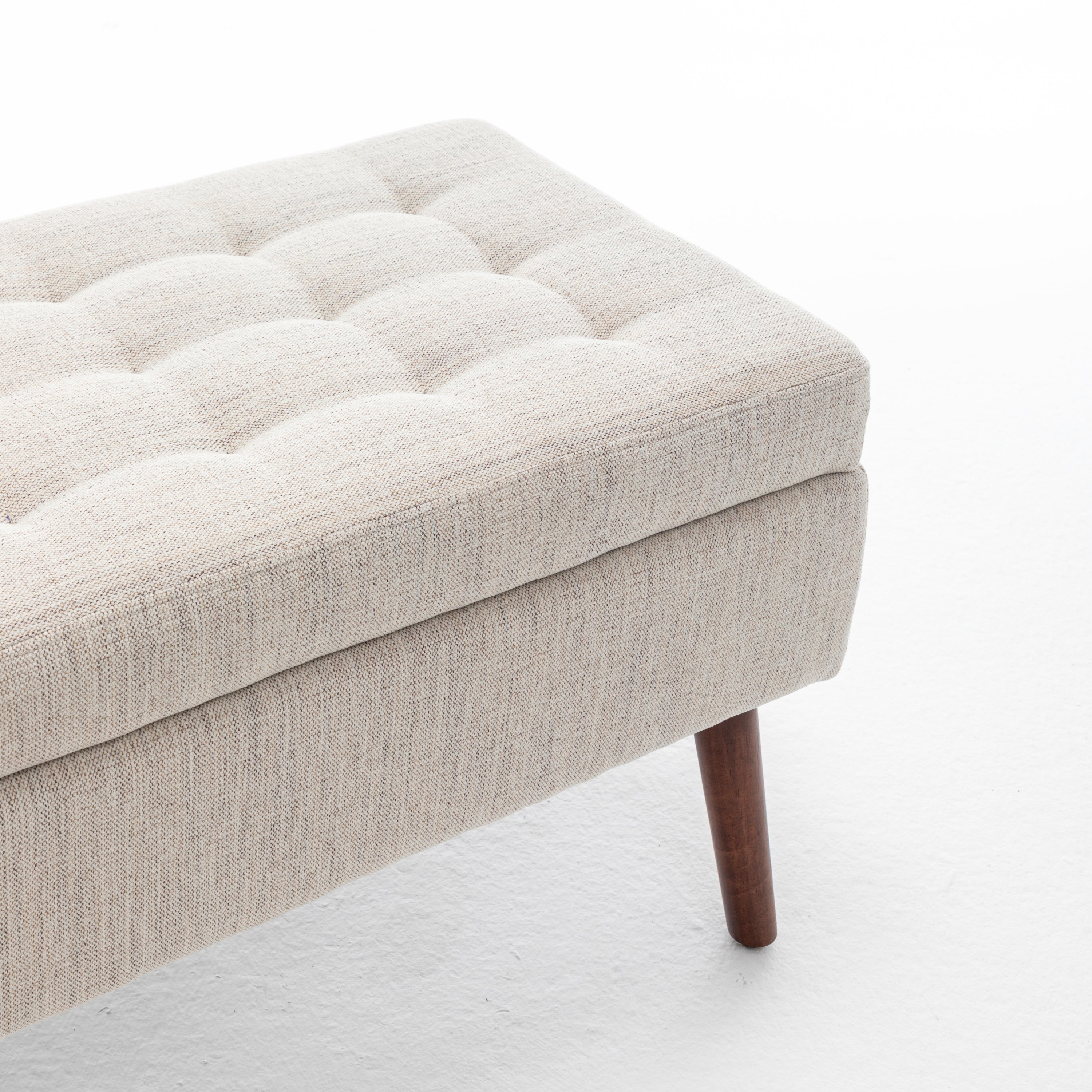 Storage Bench with Storage Bench for Bedroom End of Bed Bench Foot of Bed Bench Entryway Bench Storage Ottoman Bench 43.7' W x 18.1' D Off White Bench - Grand Goldman Shop