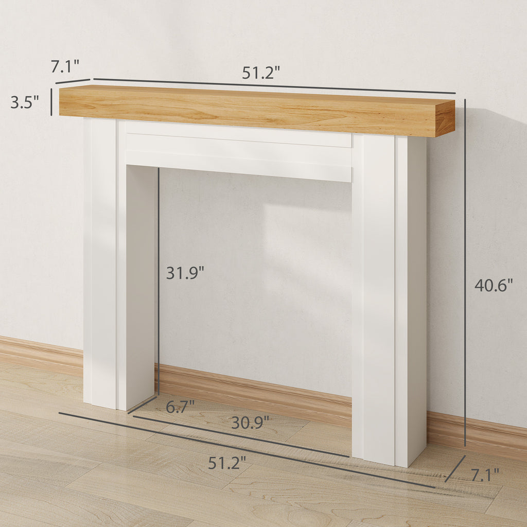 Fireplace Mantel, Freestanding Fireplace Surround with Leg for Electric Fireplaces - Grand Goldman Shop