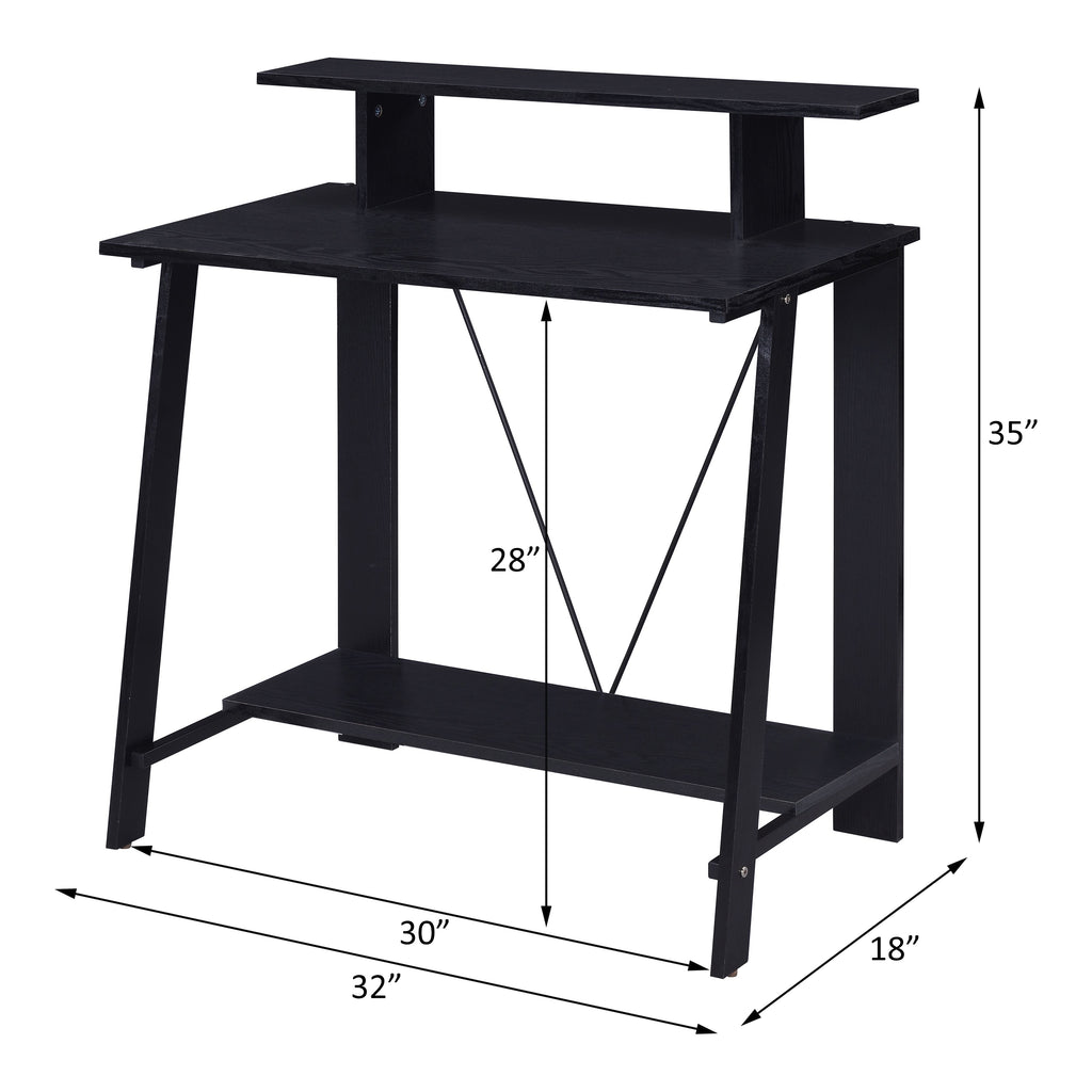 Nypho Black Finish Writing Desk - Grand Goldman