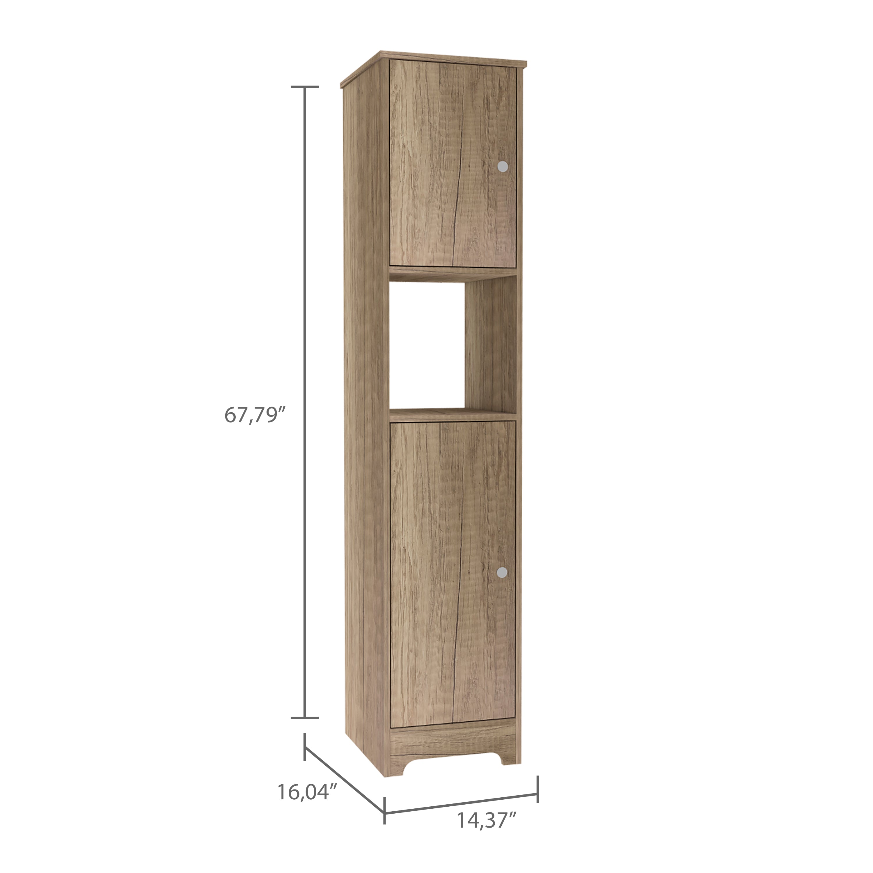Ibis Linen Cabinet, Double Doors, Four Interior  Shelves, Two Cabinets  -Light Oak | Premium Home Decor - Grand Goldman