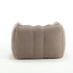 Soft Chenille Bean Bag Chair with High Resilient Foam for Living Room and Bedroom, Comfortable Square Lazy Sofa with Footstool for Adults - Grand Goldman Shop