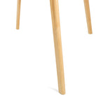 Dining Table with Splayed Rubberwood Legs & Faux Wood Tabletop, Mid-Century Modern - Grand Goldman Shop