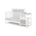 Connelly 4-in-1 Crib and Changer Combo White/Rockport Gray | Premium Home Decor - Grand Goldman