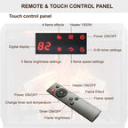 23 inch Infrared  heating electric fireplace insert, with log set & realistic flame, remote control with timer, overheating protection - Grand Goldman Shop