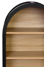 4-Tier Black Arched Bookshelf, 43' Tall Arched Bookcase with Storage Shelves - Grand Goldman Shop