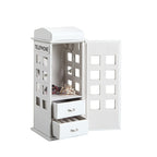 11.5' Tall Leather Jewelry Box, British Telephone Design, White - Grand Goldman Shop