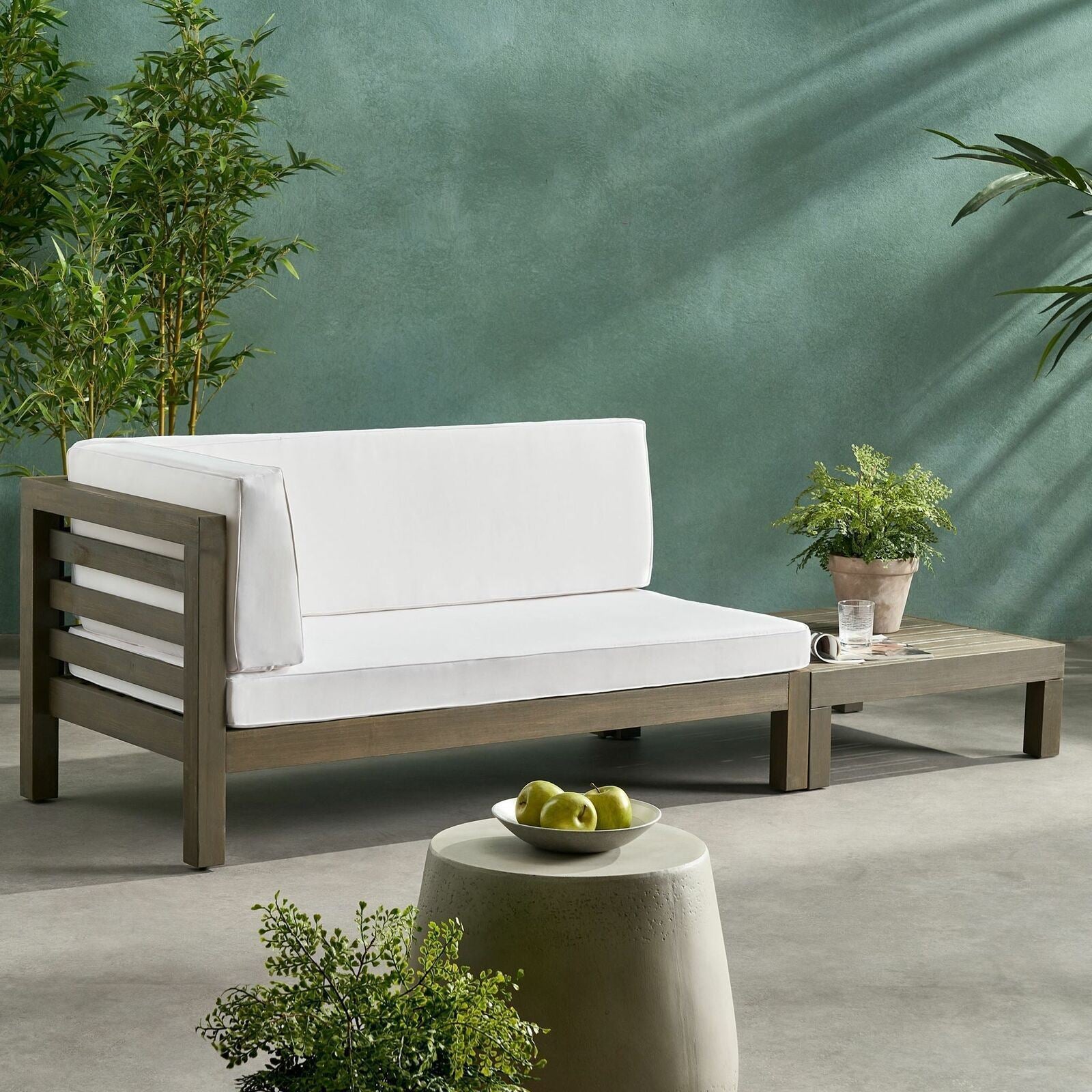 OANA ECKBANK UND COUCHTISCH, WEISS