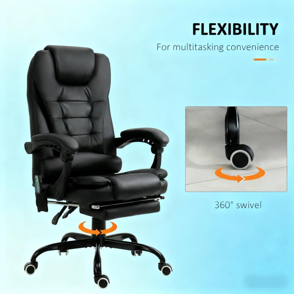 Massage Office Chair High Back Executive Recliner with Lumbar Support,Footrest,Reclining Back,Adjustable Heigh | Premium Home
