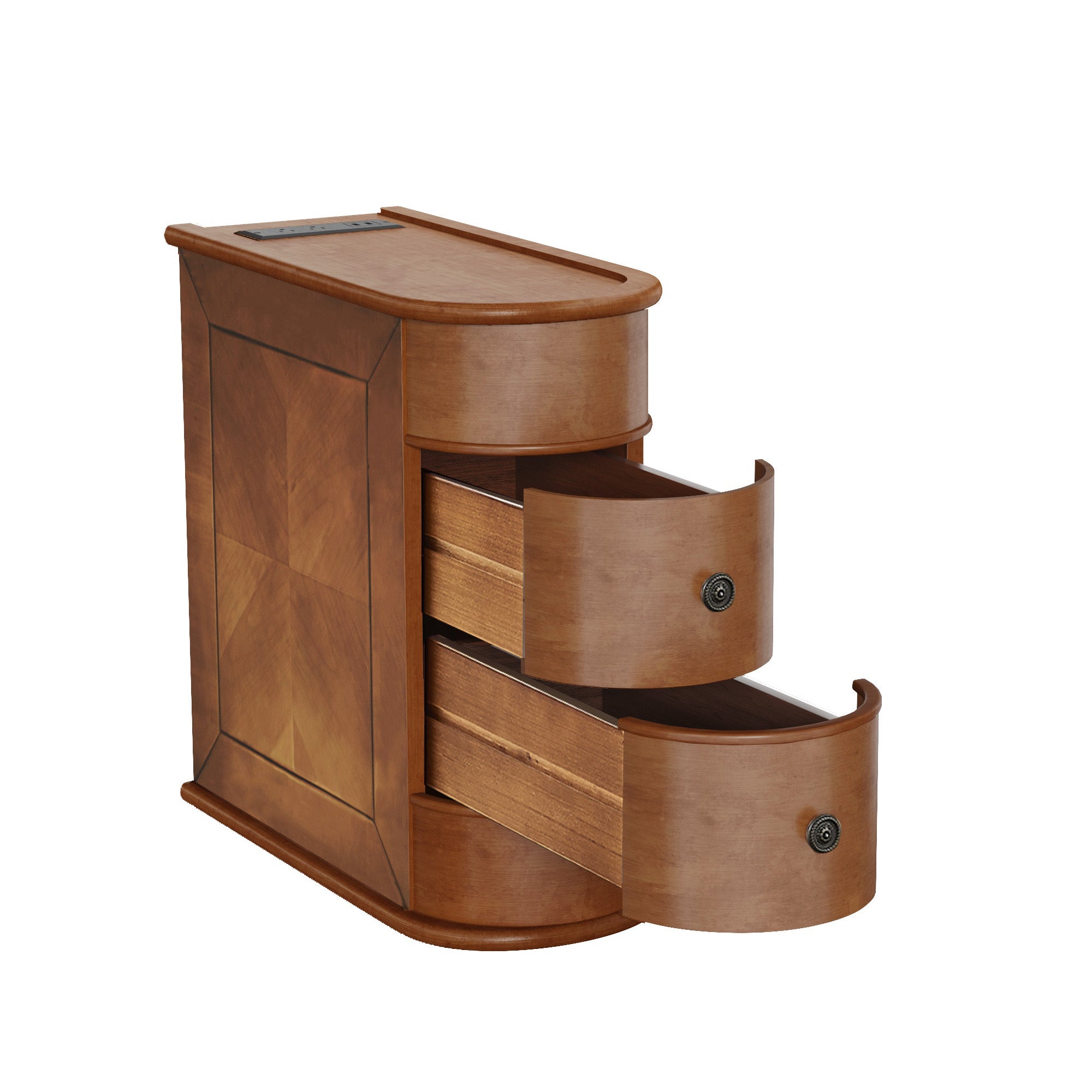End Table with Charging Station,Sofa Side Table with Drawers, No Assembly Required(Expect Arrival Date 2025/4/16) - Grand Goldman Shop