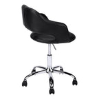 Office Chair, Adjustable Height, Swivel, Ergonomic, Armrests, Computer Desk, Work, Black Leather Look, Chrome Metal, Contempo