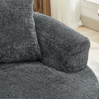Curved Loveseat, Small Chenille Sofa with 3 Pillows, Deep Seat Couch for Apartment, Living Room, No Assembly Needed - Grand Goldman Shop
