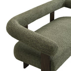 Round armrest loveseat(Green+Brown) - Grand Goldman Shop