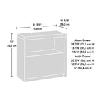 Lateral File with Cubbyhole Storage, White finish - Grand Goldman