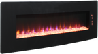 48 inch Curved Front Wall Mounted Electric Fireplace with remote and multi color flame & emberbed - Grand Goldman Shop