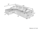 105'' Modular Sectional Sofa, Cloud Sectional Couch with Deep Seat, Modern Modular L-Shape Sofa Couch with Chaise,Upholstered Couches for Living Room Bedroom,No Assembly, (BLACK) - Grand Goldman Shop