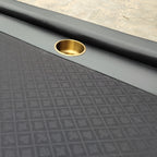 INO Design 96' Elite Oval Dark Knight Waterproof Felt Poker Table Top Only Black - Grand Goldman