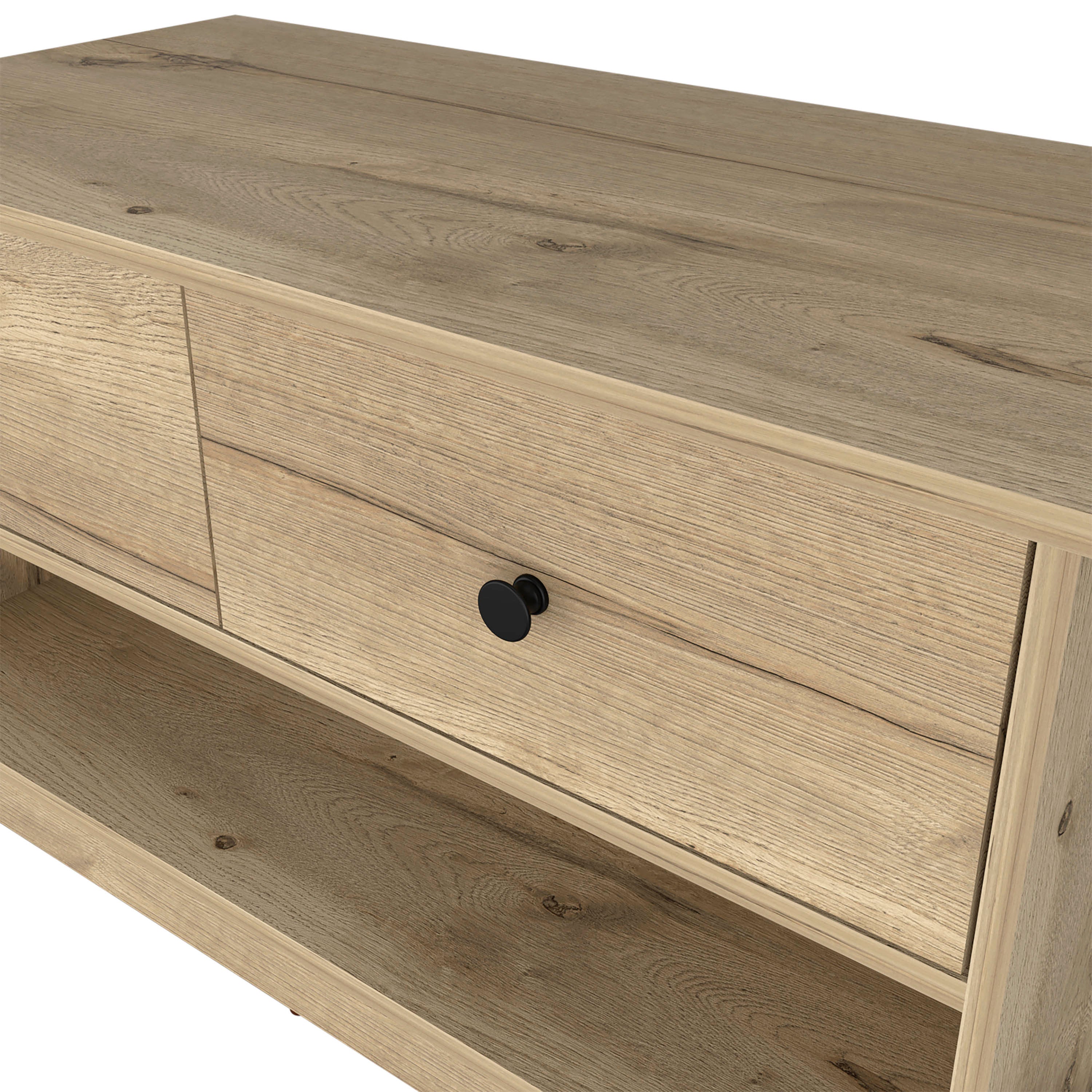 Tulip Storage Bench, Two Drawers, Two Shelves - Grand Goldman Shop