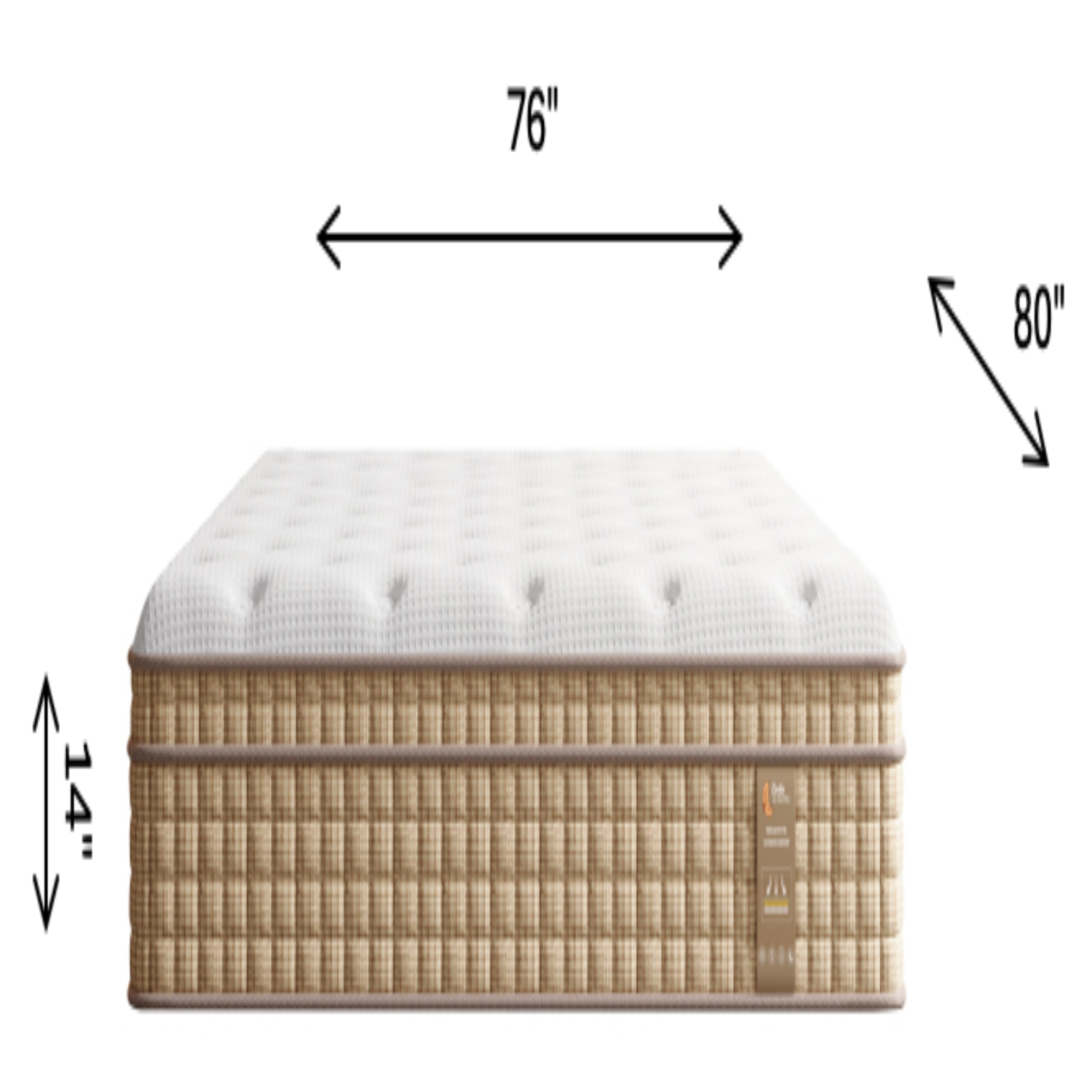 14' King Hybrid Mattress with Innerspring & Gel Memory Foam - Grand Goldman Shop
