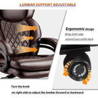 500lbs Big and Tall Office Chair for Heavy People Executive Office Chair with Wide Spring Seat Computer Desk Chair 360 Swivel