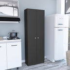 Multistorage Pantry Cabinet, Five Shelves, Double Door Cabinet -Black | Premium Home Decor - Grand Goldman