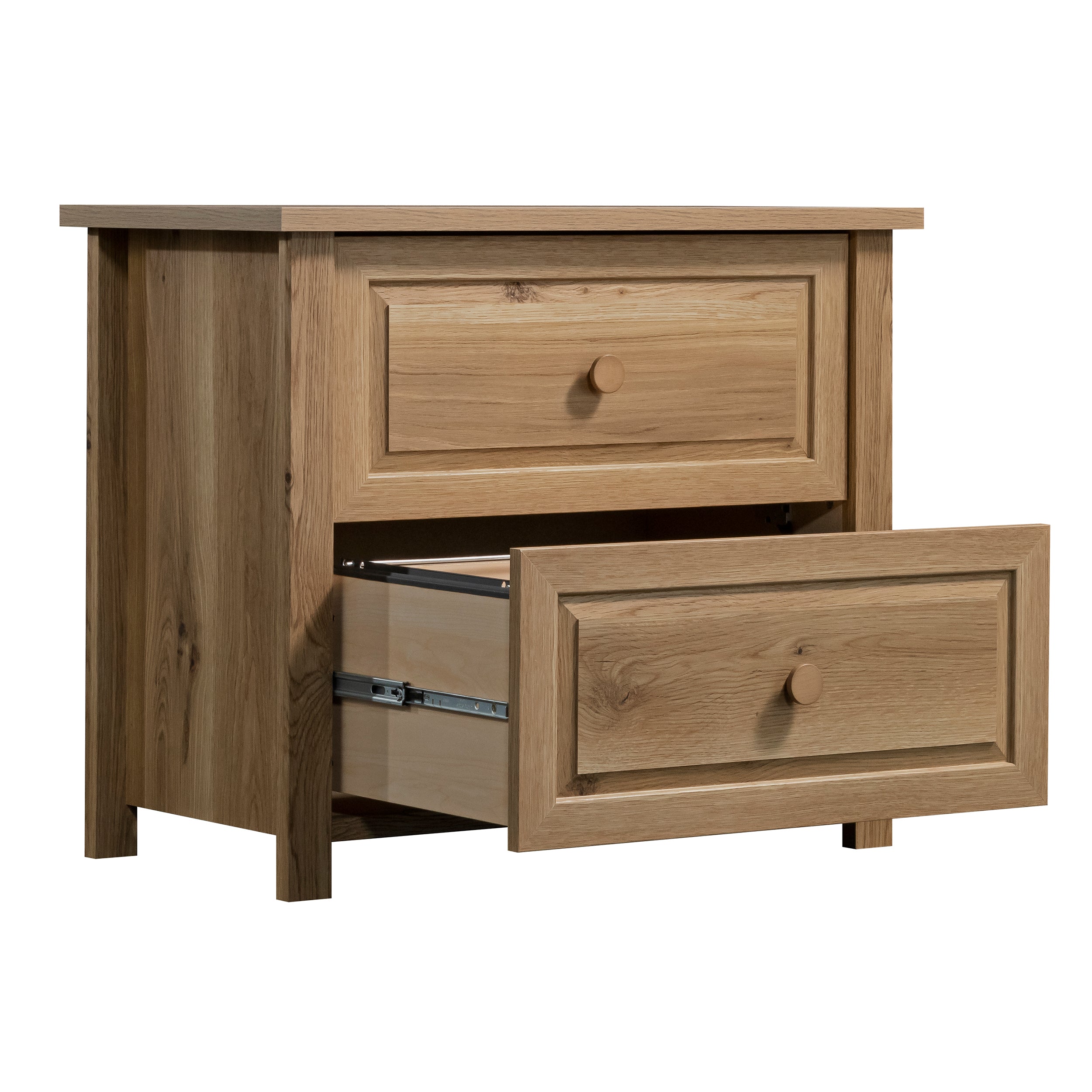 Lateral File with Farmhouse Style, Brown finish | Premium Home Decor - Grand Goldman