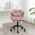 Eldon Diamond Tufted Adjustable Swivel Office Chair, Mauve - Grand Goldman