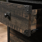 File Pedestal with Smooth-Glide Drawer, Dark Oak finish | Premium Home Decor - Grand Goldman