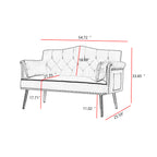 CREAM WHITE  2 SEATER SOFA - Grand Goldman Shop