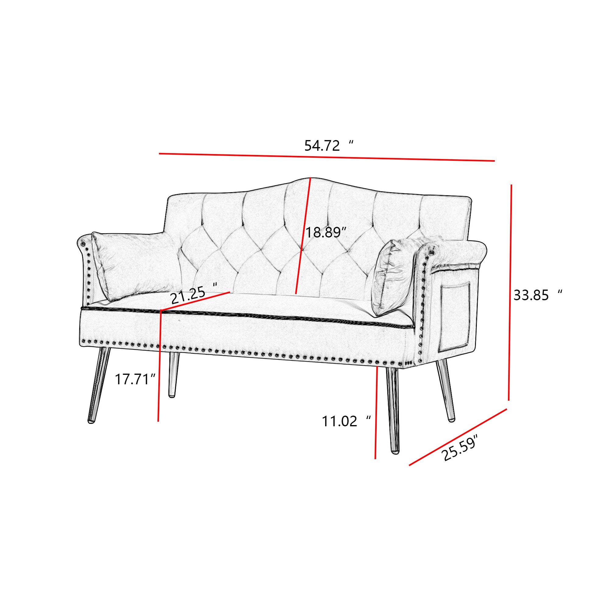CREAM WHITE  2 SEATER SOFA - Grand Goldman Shop