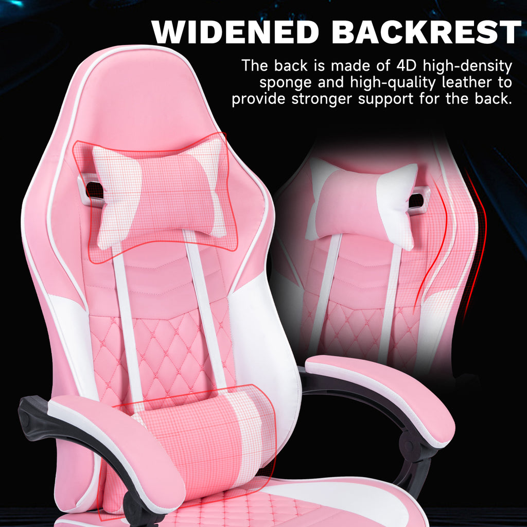 Ergonomic Video Gamer Chairs,Computer Gaming Chairs with Massage Lumbar Support and footrest,Racing Style Computer Chair Adju