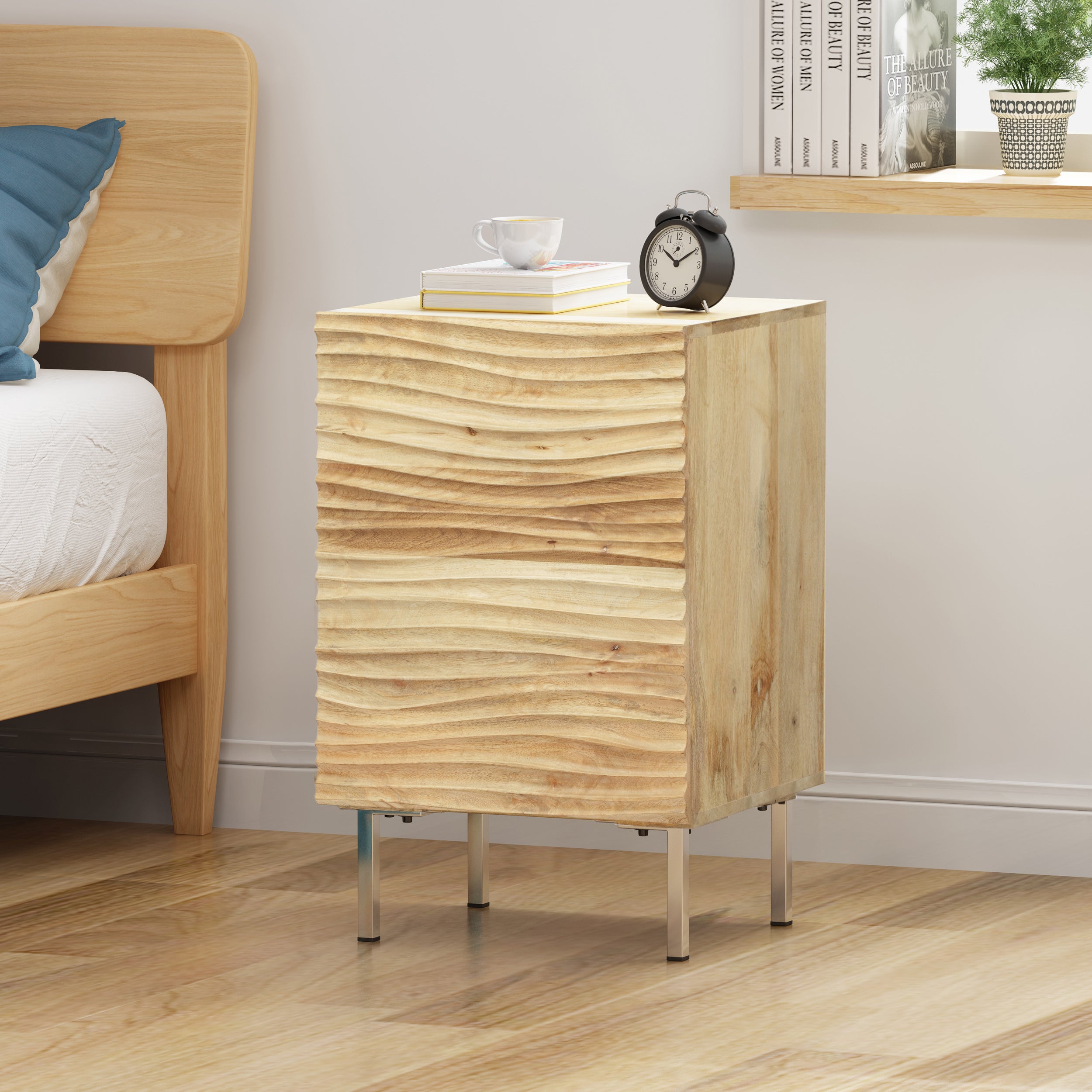 BEDSIDE 1 DOOR K/D - Grand Goldman Shop
