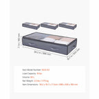 Under Bed Storage 90L Stackable Shoes Organization Box with Clear Lid 2 Pack - Grand Goldman Shop