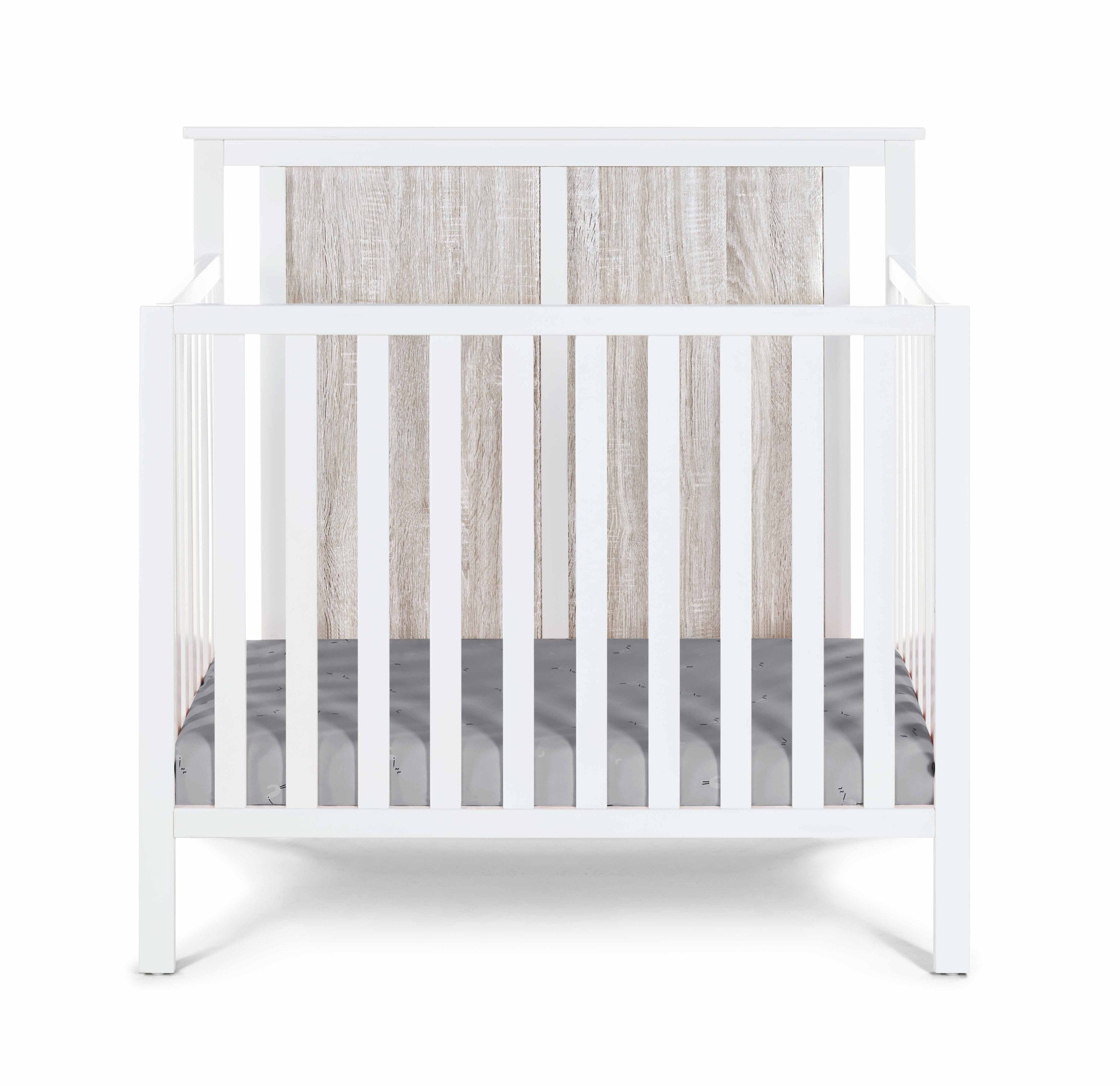 Connelly Mini Crib With Mattress Pad White/Rockport Gray | Premium Home Decor - Grand Goldman