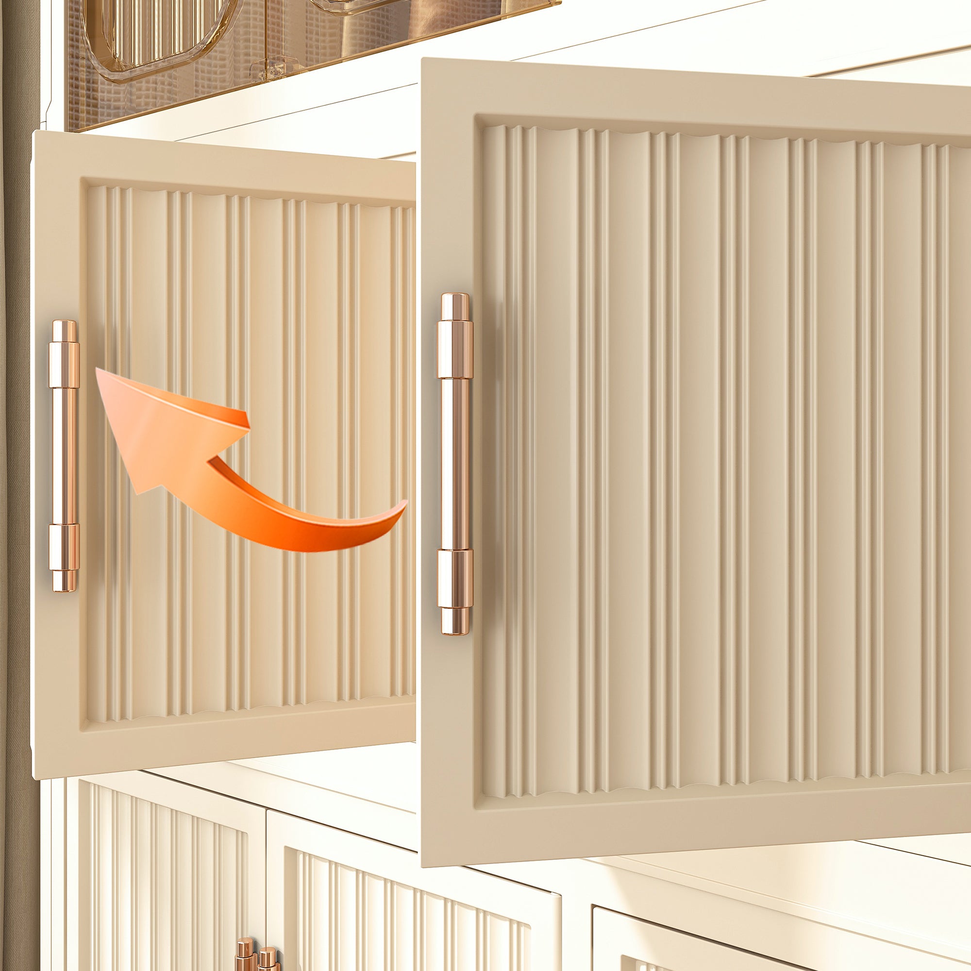Portable Wardrobe Closet Storage Organizer with 17 Magnetic Doors, 17 Cubes, Hanging Rod & 6 Hangers, Creamy White Polypropylene Closet for Clothes, Baby Items, and Household Storage - Grand Goldman Shop