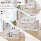 UNITED WE WIN Modular Sectional Sofa Cloud Couch,Comfy Cloud Modern Sofa,2 Seater with Cushion Covers Removable Furniture for Living Room Bedroom Apartments Dorms,No Assembly Required - Grand Goldman Shop