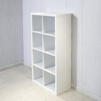 Smart Cube 8-Cube Organizer Storage with Opened Back Shelves,2 X 4 Cube Bookcase Book Shleves for Home, Office (White) - Gran