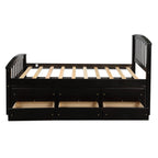 Orisfur. Twin Size Platform Storage Bed Solid Wood Bed with 6 Drawers - Grand Goldman Shop