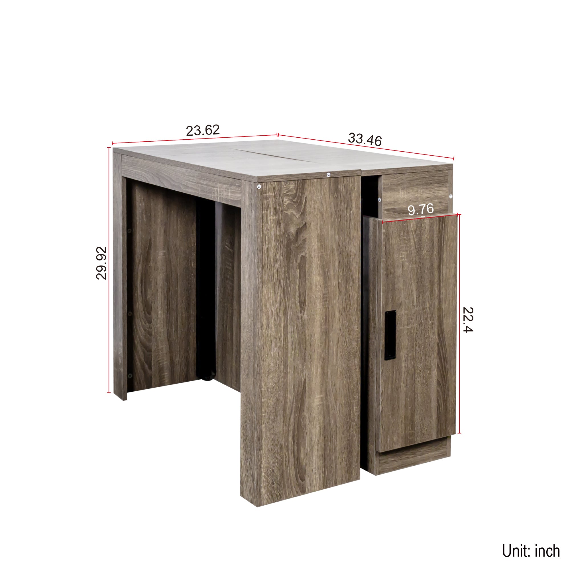 Modern Multifunctional Extendable Dining Table with Outlet, Space Saving Expanding Table with Storage for Party, Weddings, Meetings, Celebrations - Grand Goldman Shop